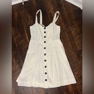 NWT - Madewell Button-Front Tank Dress - White - Size 2